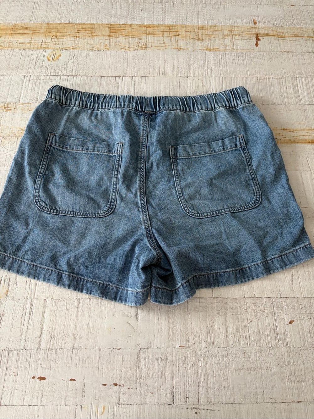 J.Crew Denim Drawstring Shorts NWT size 31 Relaxed Fit Lightweight Elastic Waist - Picture 8 of 9